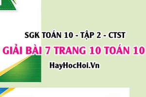 Giải bài 7 trang 10 Toán 10 Tập 2 SGK Chân trời sáng tạo